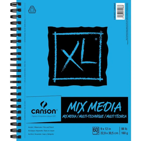 Canson XL Mixed Media Sketchbook (9x12, 60 Sheets)