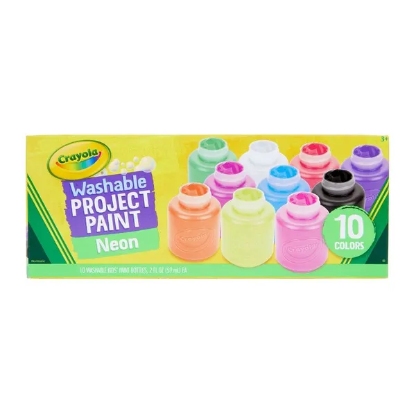 Crayola Washable Neon Sidewalk Paint Kit (9-Piece)