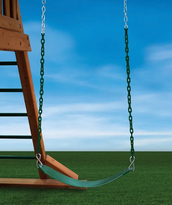 Gorilla Playsets Extreme-Duty Swing Belt with Coated Chains (Green)