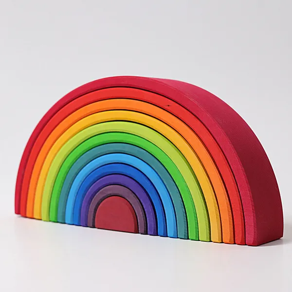 Grimm's Large 12-Piece Rainbow Stacker