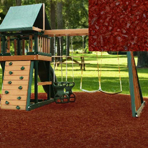KIDWISE Playground Rubber Mulch 75 Cu.Ft. Pallet (Cedar Red)