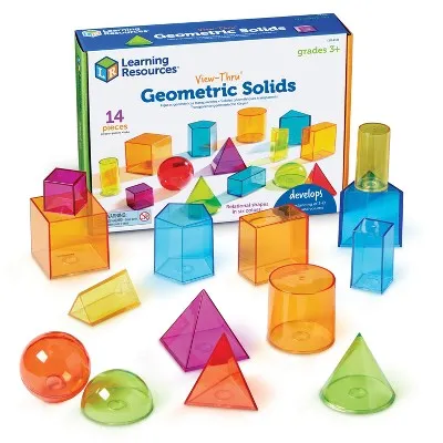 Learning Resources View-Thru Geometric Solids (14-Piece)