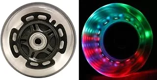 L.E.D. Scooter Wheels with ABEC 9 Bearings (100mm, 2-Pack)