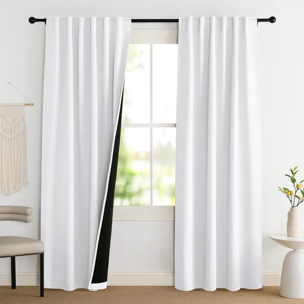 NICETOWN 100% Blackout Curtains for Nursery (2 Panels, 52"x84")