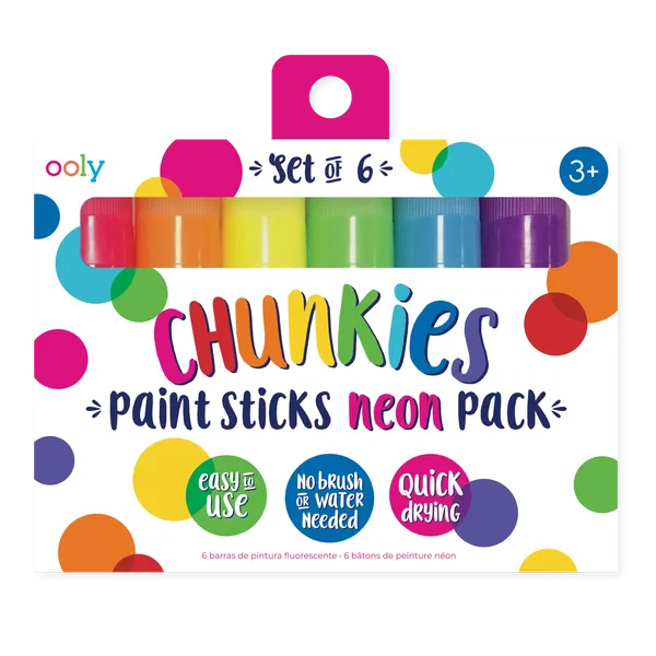 Ooly Chunkies Paint Sticks Neon (6-ct)