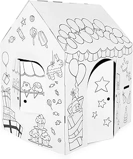 PopOhVer Sturdy Cardboard Playhouse