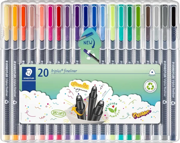 Staedtler Triplus Fineliner Pens (20-pack)
