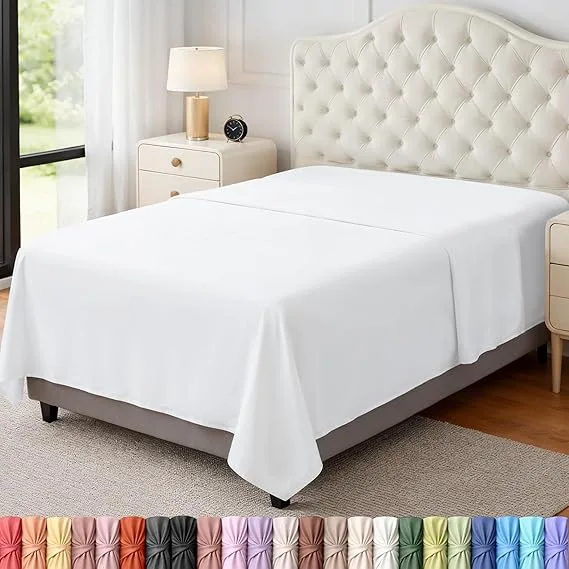 Utopia Bedding Flat Sheet Twin (White)