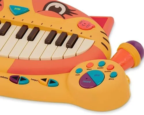 The lettered keys and labeled controls support early note recognition without overwhelming younger t