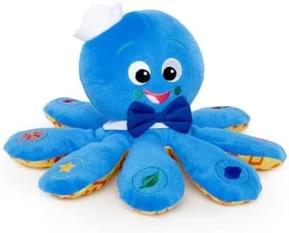 Opus the Octoplush, with eight color-coded legs and embroidered icons for each shade.