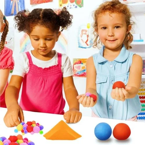 Two children sort the kit's tactile materials, the kind of sustained, exploratory play sensory bins 