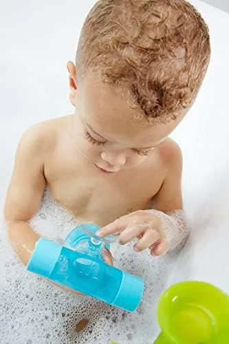 Up close with a single translucent Pipes segment during open-ended bath play.
