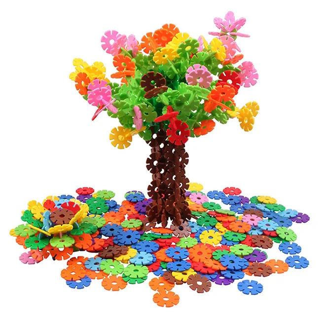A flowering tree build showing how the discs interlock into surprisingly organic vertical forms.