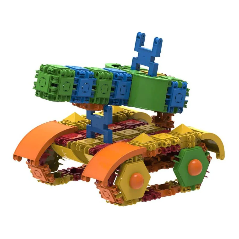 A wheeled vehicle build: the result is sturdier than magnet sets and survives rough kindergarten pla