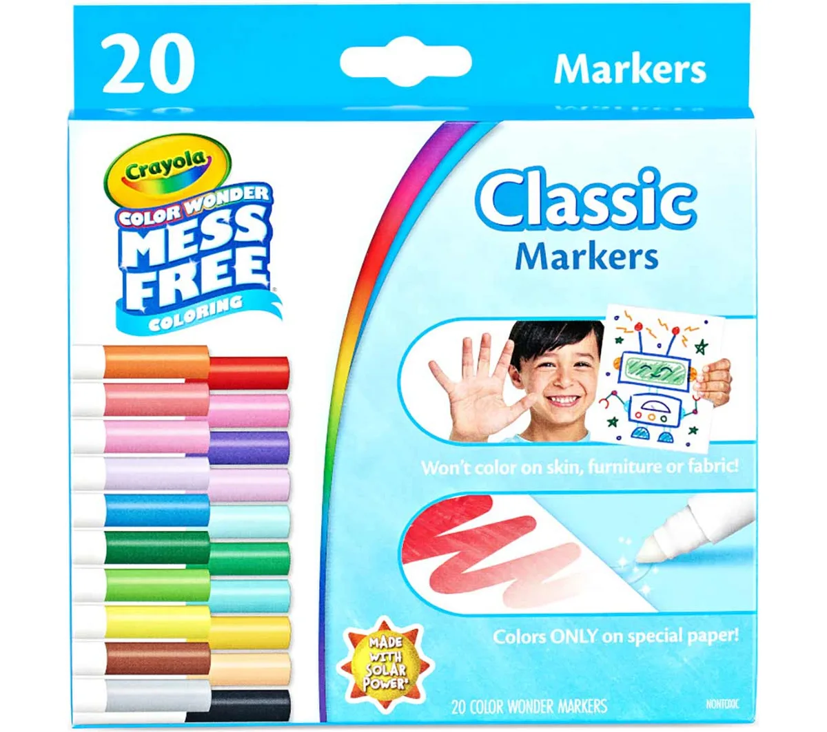 Color Wonder Classic Markers, twenty pack: the markers that color only on special paper.