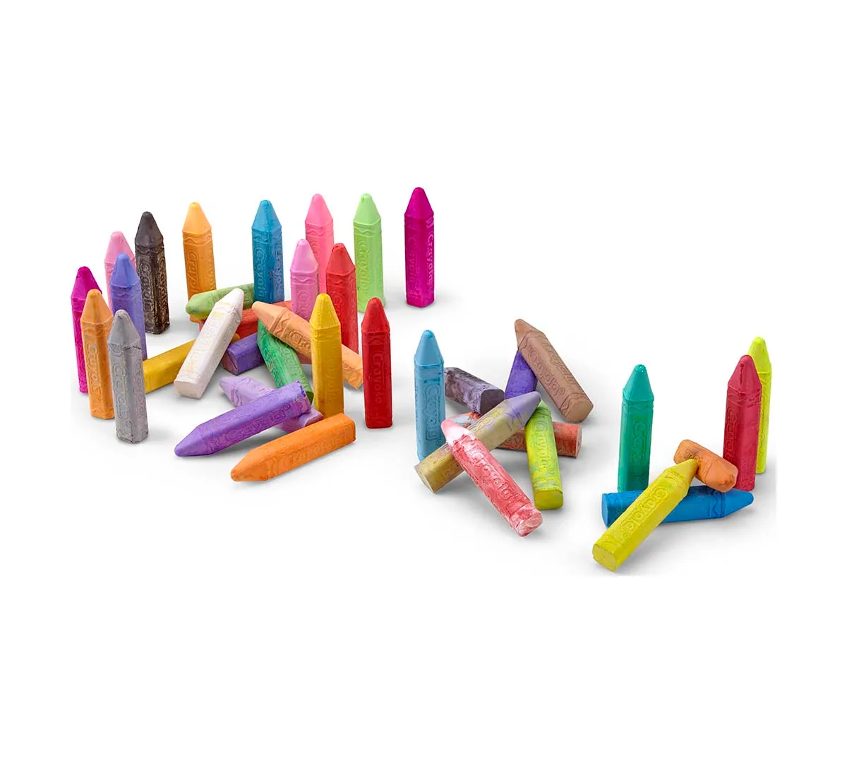 Without the box, the full assortment of 64 colors becomes the actual product.