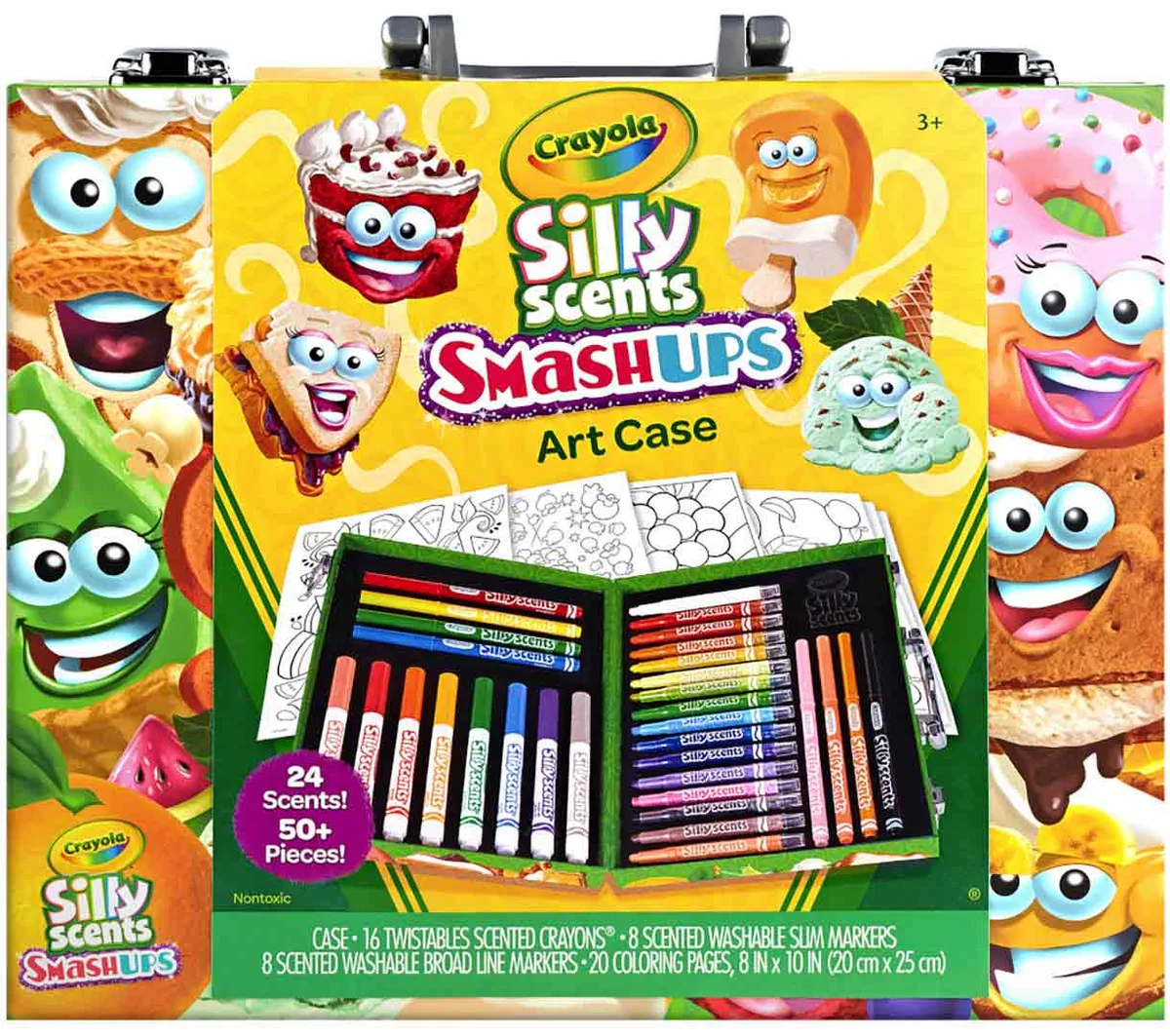 Twelve Twistables in fruit and candy scents — the format Crayola built around toddler grip.