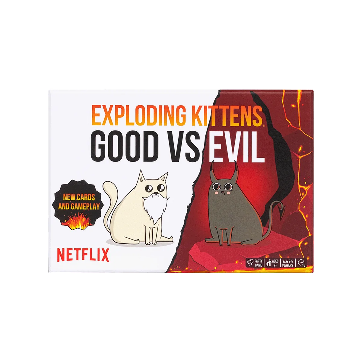 The Good vs Evil edition splits its cover between angelic and devilish kittens, signaling the team-b