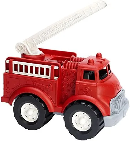 Studio detail showing the recycled-plastic body, ladder hardware, and signature Green Toys logo.