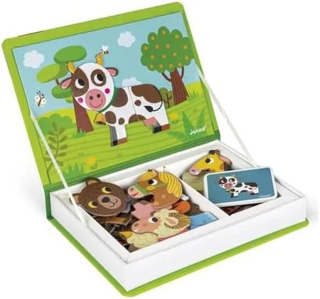 The Animals edition opens to a magnetic scene with mix-and-match creature pieces.