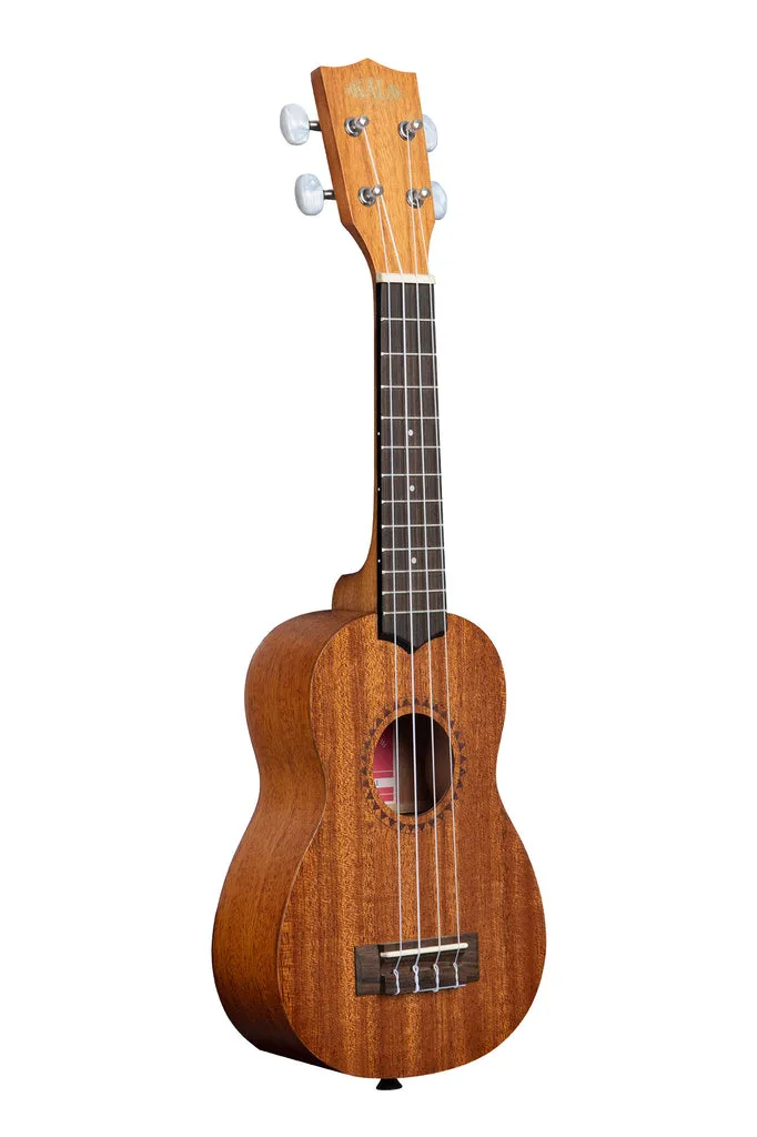 The complete soprano stands ready for its first chord, four strings tuned and waiting.