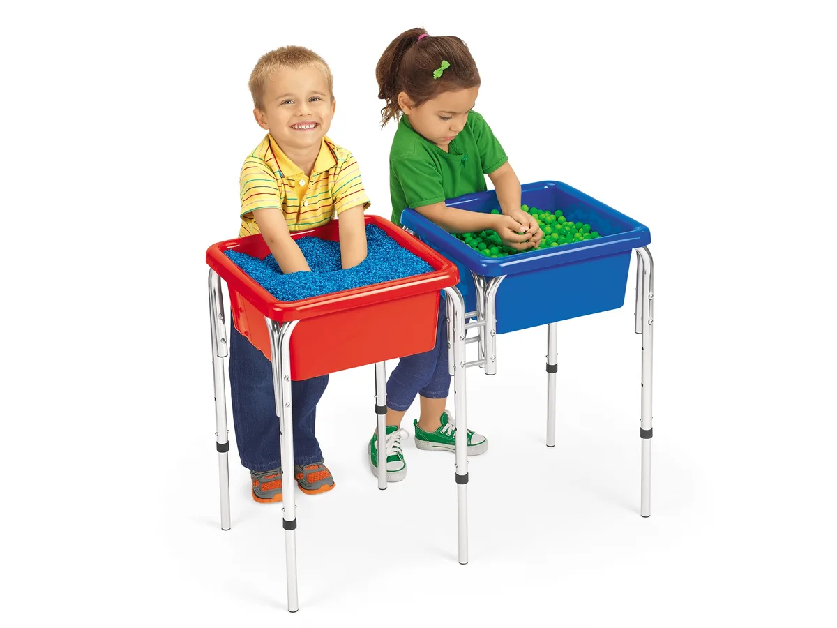 Sensory beads and crinkle filler demonstrate how varied media extend engagement across sessions.