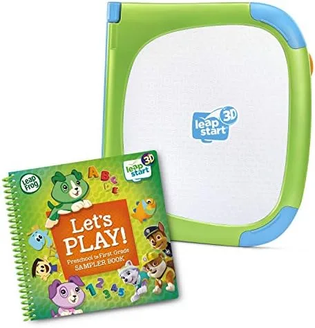 Closed unit with the included Let's Play sampler book, the entry point for the curriculum library.