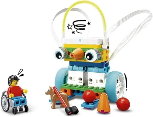 One of the guided builds — a wheeled creature that pairs storytelling prompts with motorized motion.