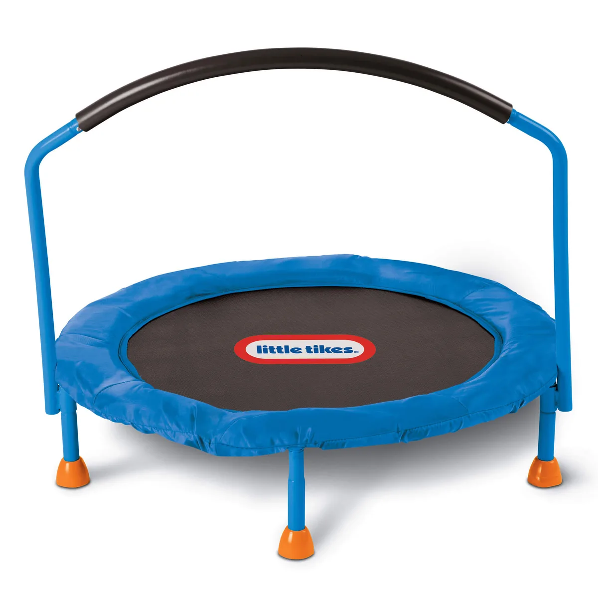 The padded handlebar and three-foot diameter pad: the stability-first design that defines this categ