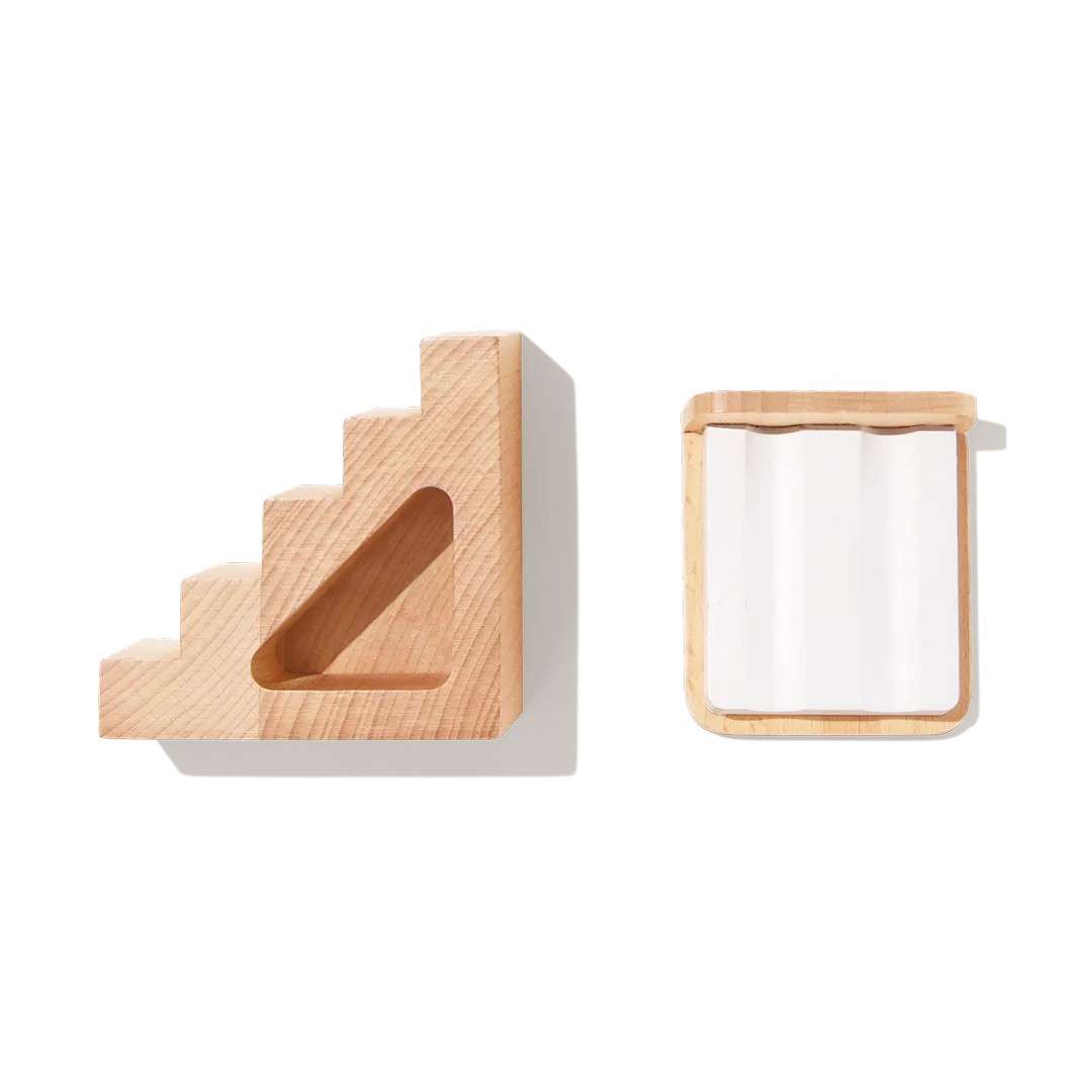 Beechwood staircase and bath insert — the kind of detail that justifies (or doesn't) the $400 price 