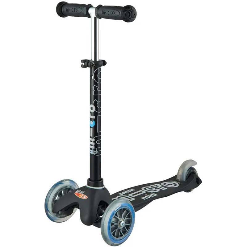 The classic black configuration: matte deck, lean-to-steer geometry, and silent polyurethane wheels.
