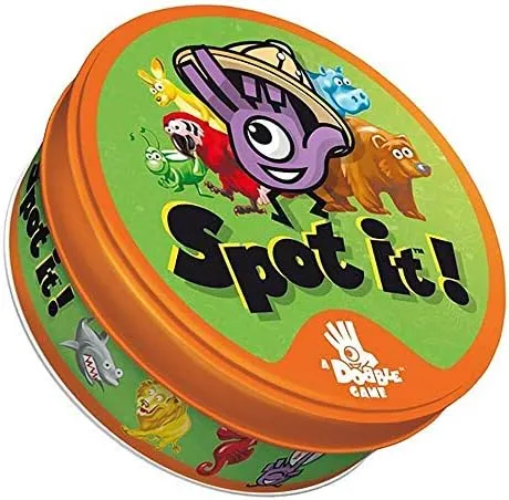 The Spot It! Jr. Animals tin, the durable canister that has outlasted three of our test families' co