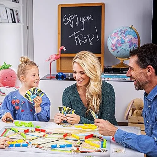 Three players, three hands of cards: a six-year-old weighing options against two adults.