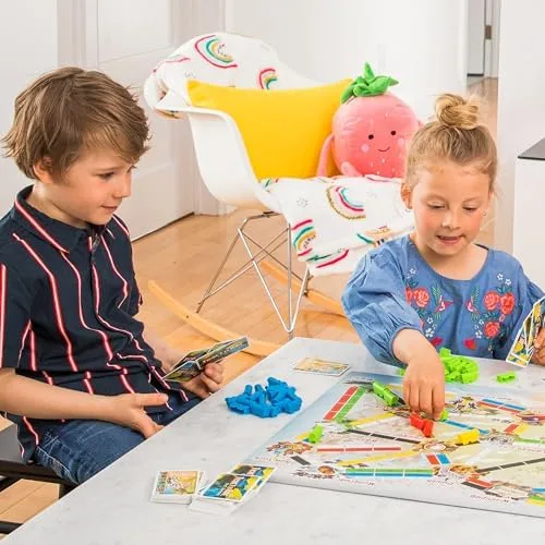 Two children play head-to-head, an early demonstration that strategy games can hold a kid's attentio